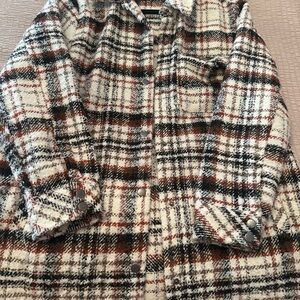 Plaid Button-Up Jacket